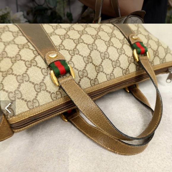 Gucci Beige and Dark Brown Shoulder Bag - Picture 5 of 11